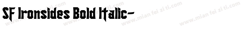 SF Ironsides Bold Italic字体转换